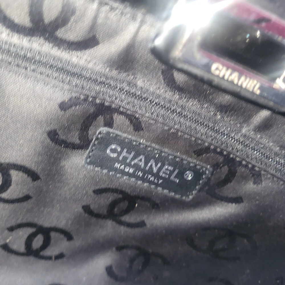 Chanel Black Patent Leather and White Pony Hair*  Runway Tote - Picture 12 of 14